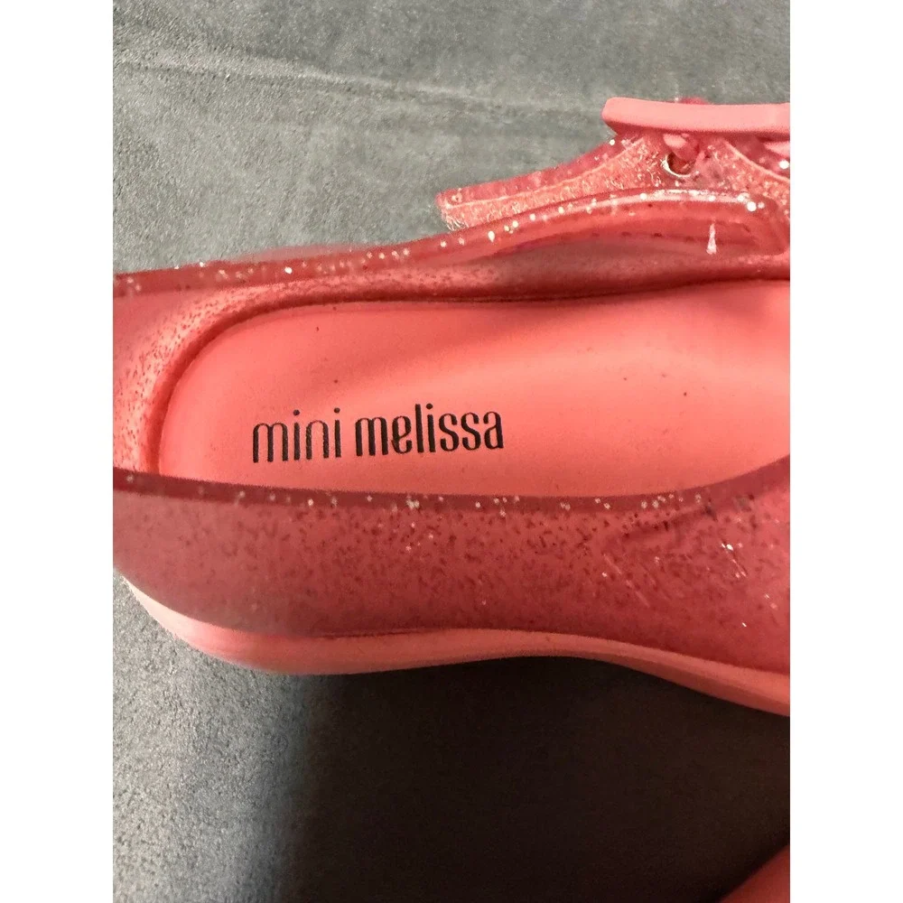 Mini Melissa Lola II BB toddler shoes in a glittery pink Size Toddler 7